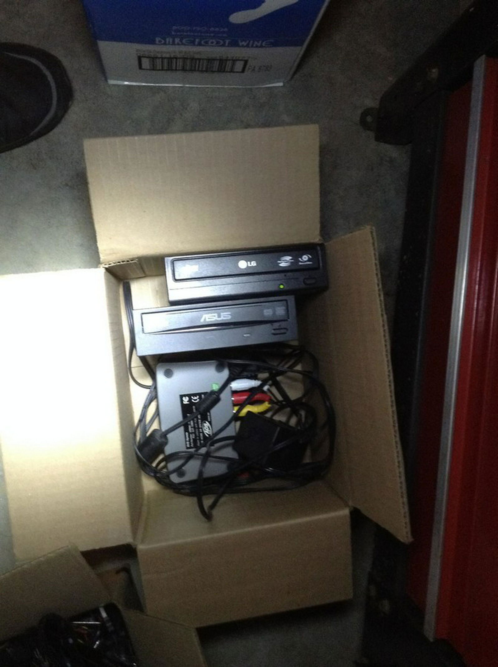 box full of computer DVD players (1 of 1)