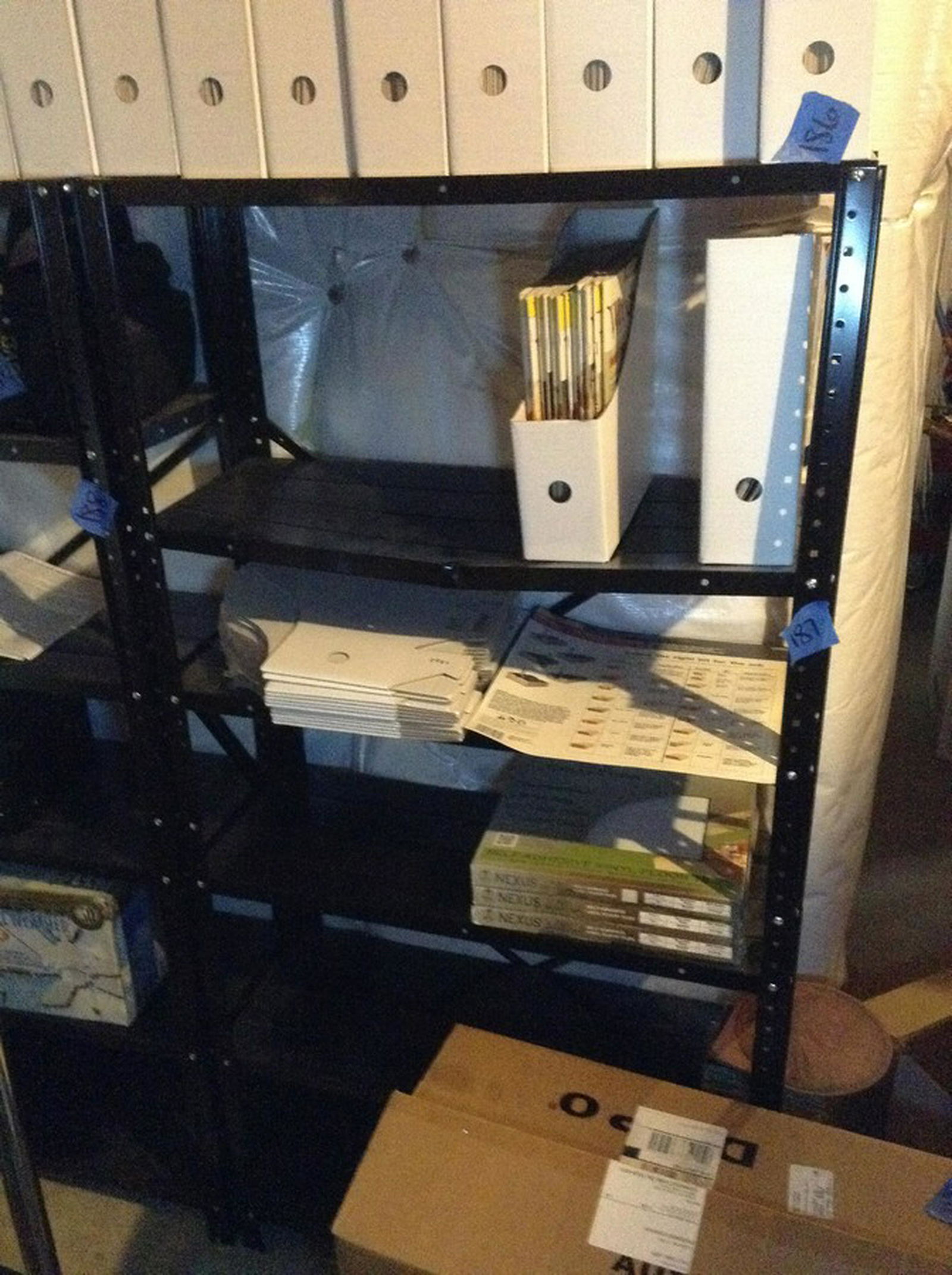 5 foot tall metal shelving unit no contents (1 of 1)