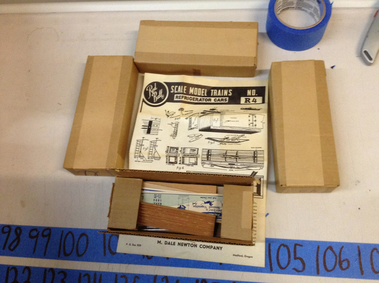 red ball dale newton company wooden ho train cars: red ball dale newton company wooden ho train cars unbuilt