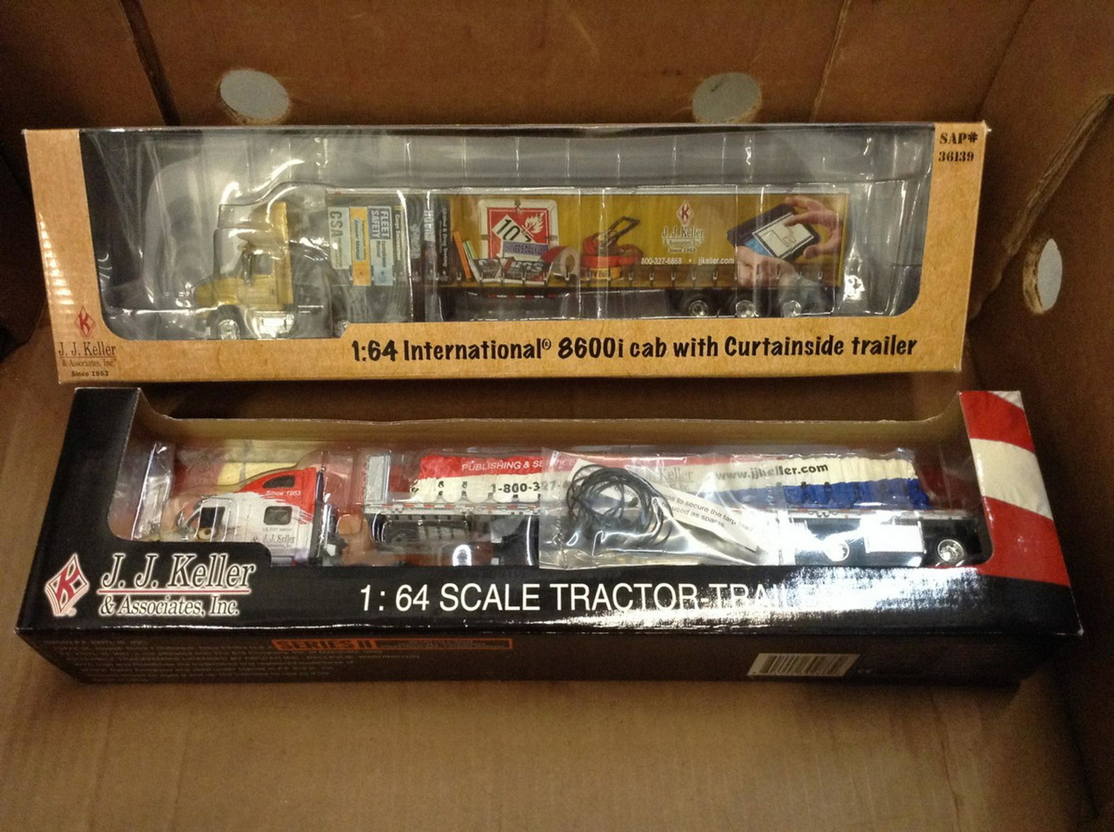 lot of two diecast tractor trailers - JJ Keller: lot of two diecast tractor trailers - JJ Keller