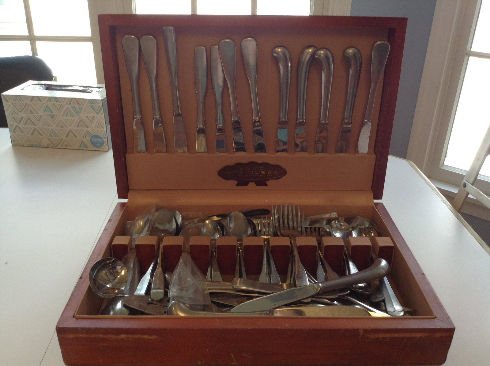 Solid Stainless silverware: Solid Stainless silverware