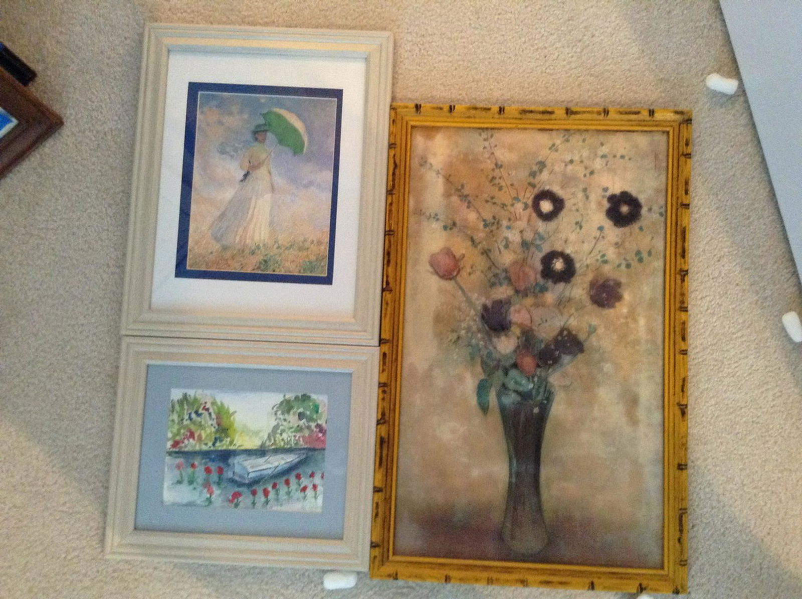 lot of three framed pieces of artwork (1 of 1)