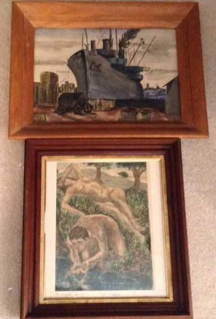 lot  of two signed pieces of art (1 of 1)