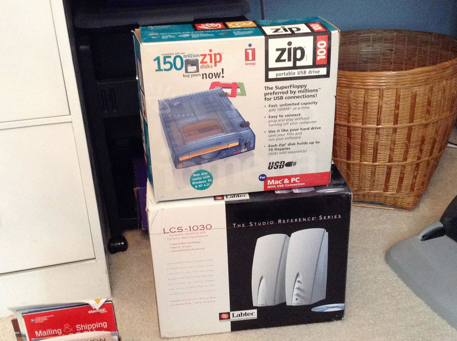 Zip drive and computer speakers new in the box (1 of 1)