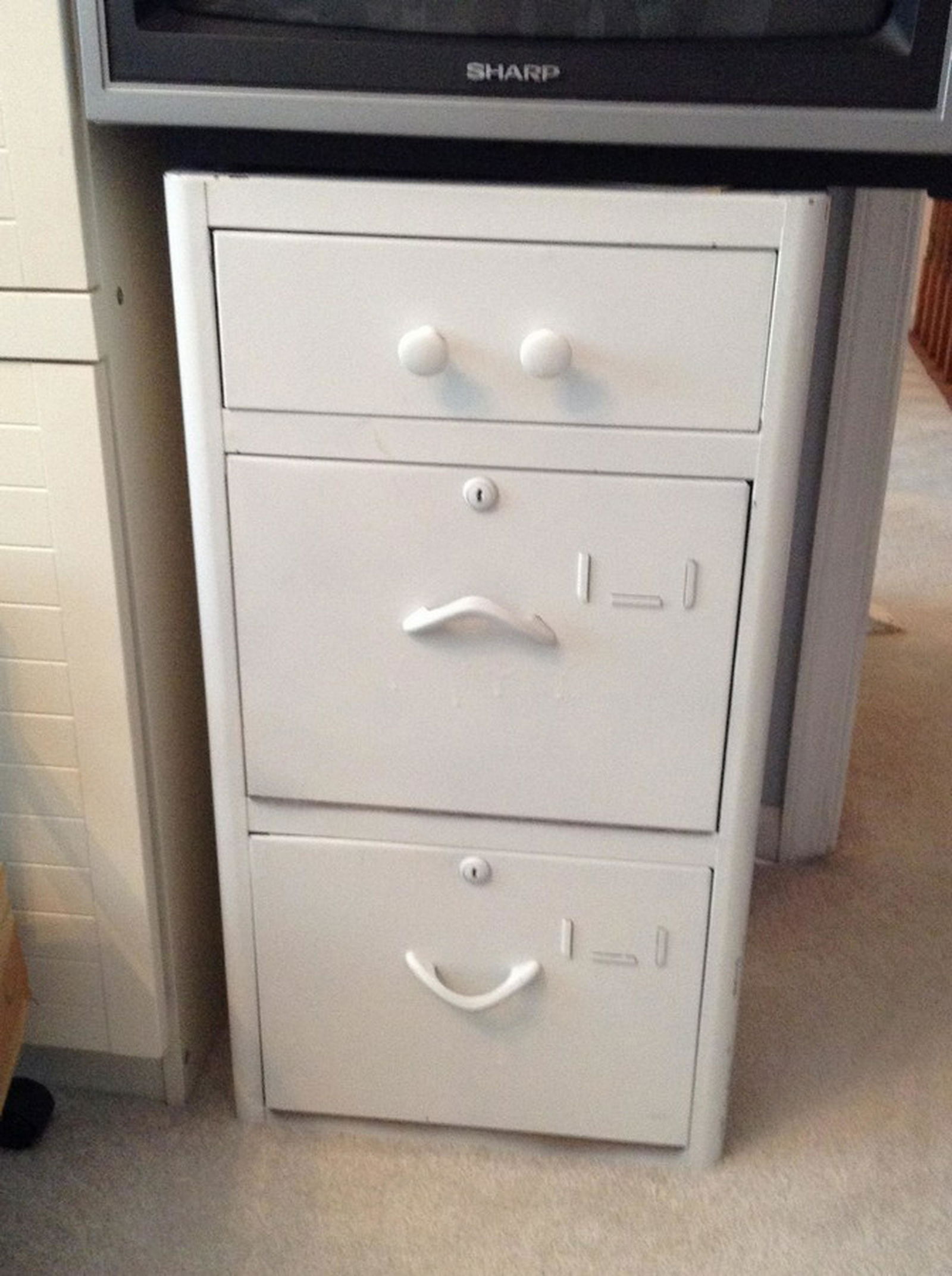 three drawer metal filing cabinet (1 of 1)