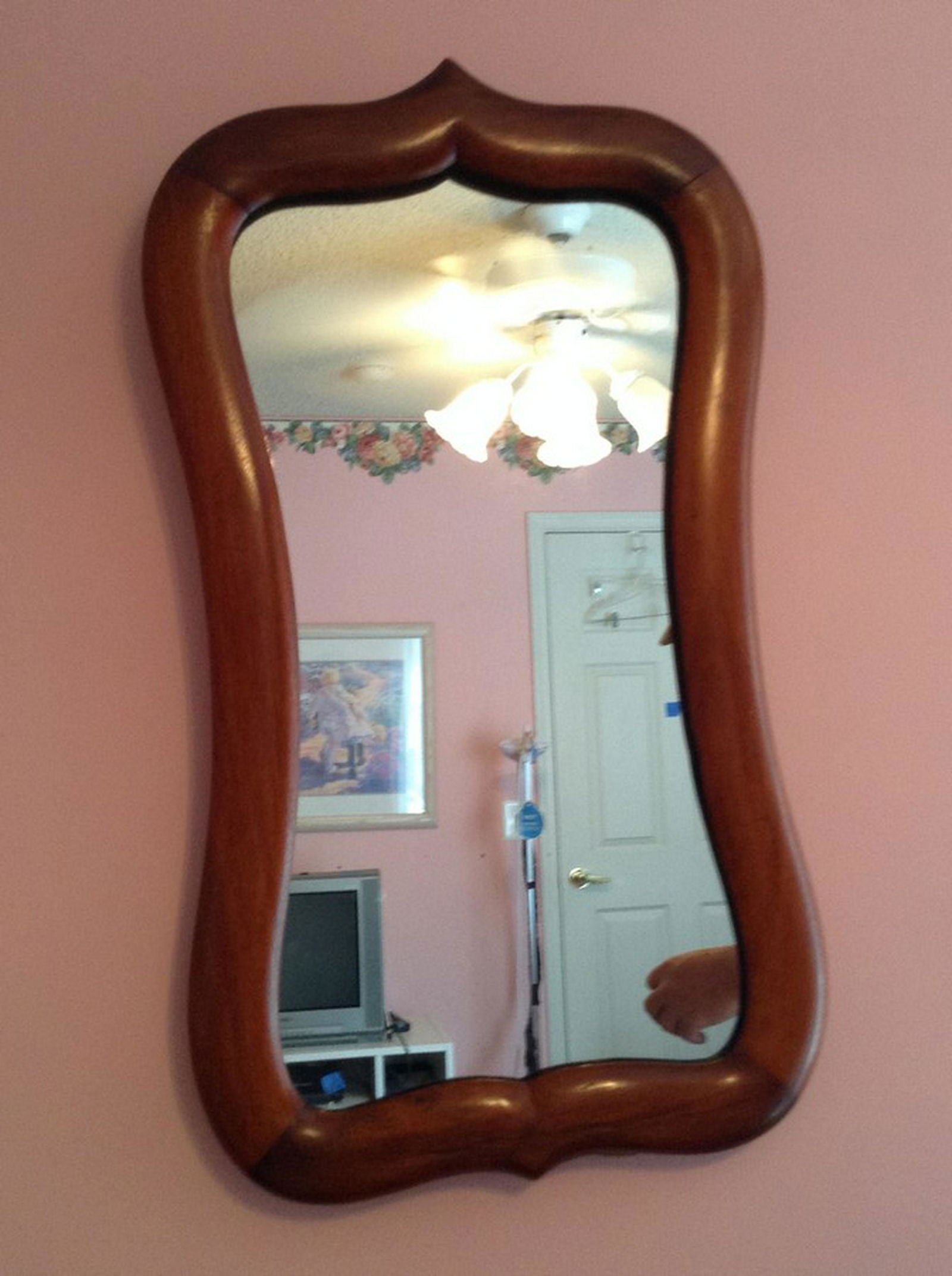oak hanging mirror 30" tall (1 of 1)