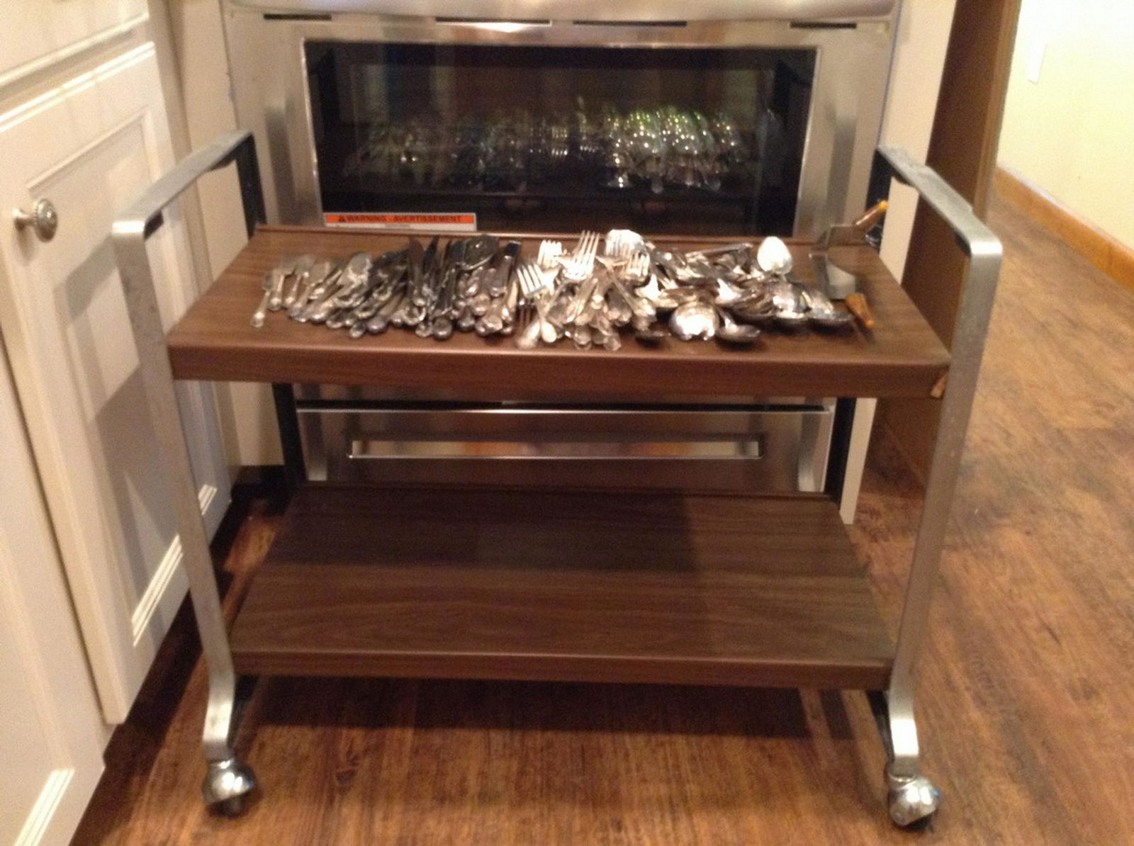 mcm serving cart no contents 13x29x24: mcm serving cart no contents 13x29x24