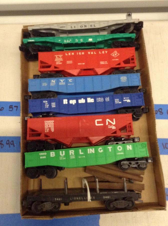 lot of 8 O guage train cars (1 of 1)