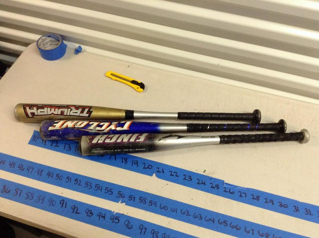 lot of three vintage baseball bats (1 of 1)