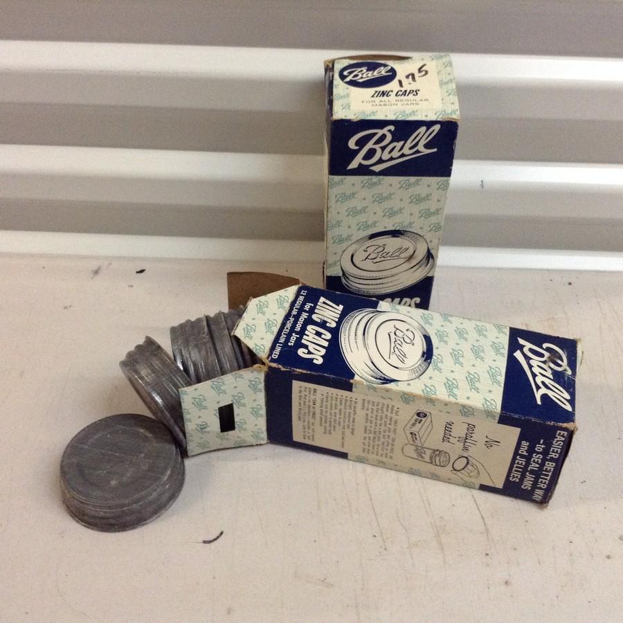 lot of two boxes of Ball Zinc caps for Mason jars (1 of 1)