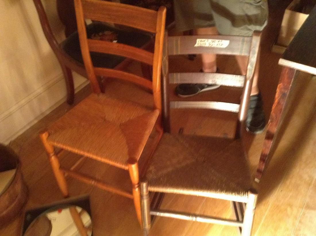 whicker chair and rocker: whicker chair and rocker