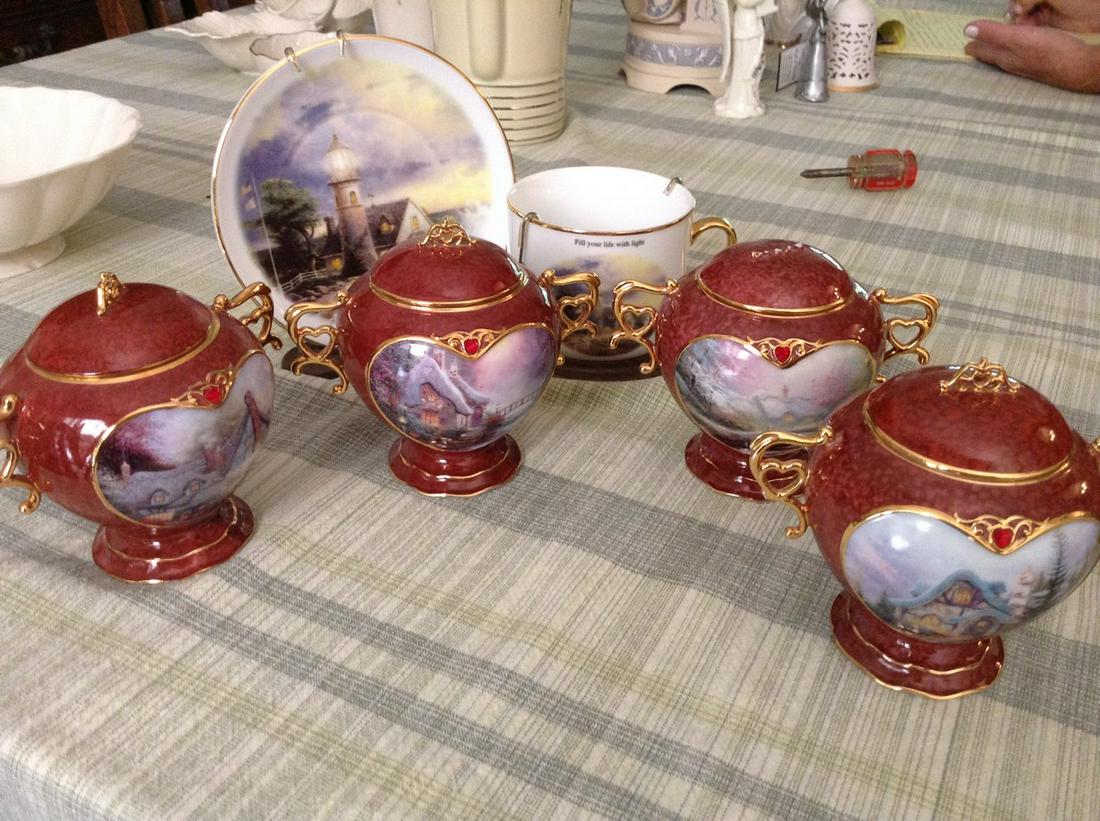 lot of Thomas Kinkade music boxes & more (1 of 1)