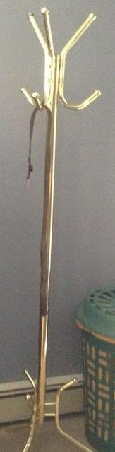 Brass cost rack 69" Tall: Brass cost rack 69" Tall