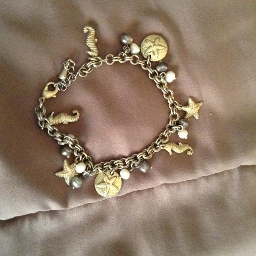 Sterling silver charm bracelet  w/ charms (1 of 1)