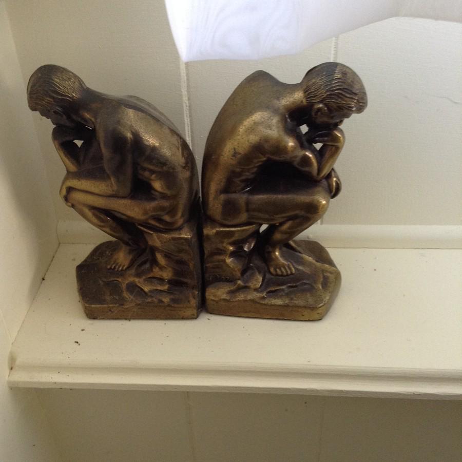 Pair of Brass book ends (1 of 1)