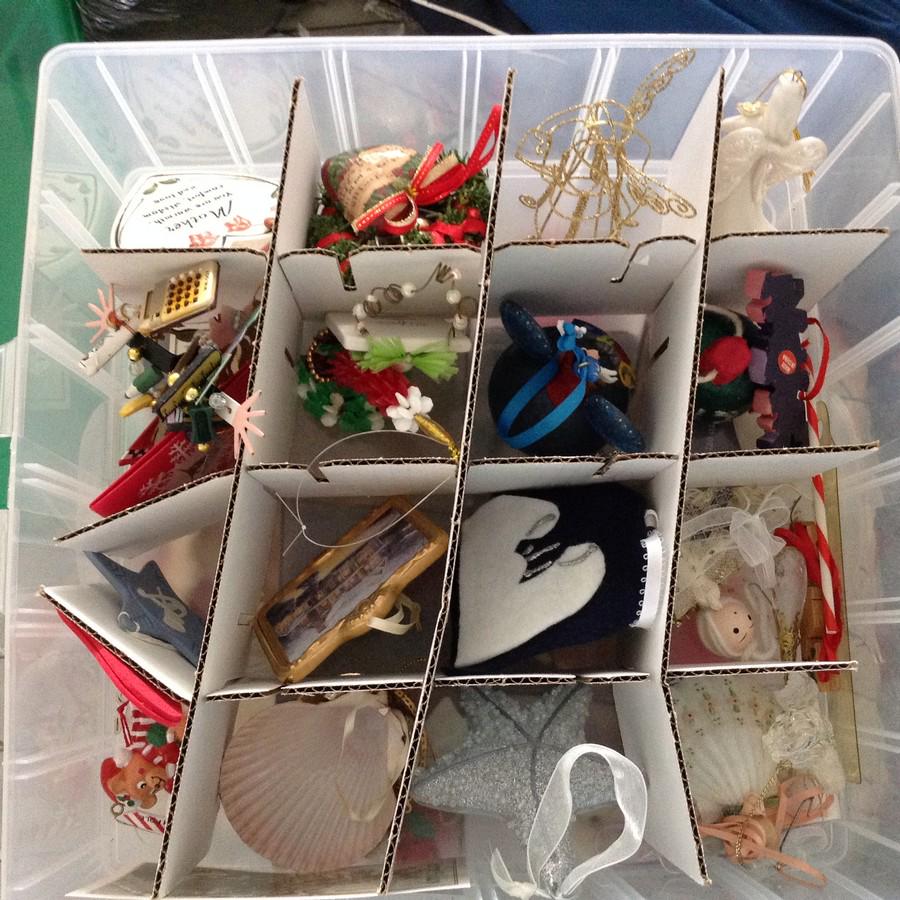 1st tray of Christmas ornaments: 1st tray of Christmas ornaments