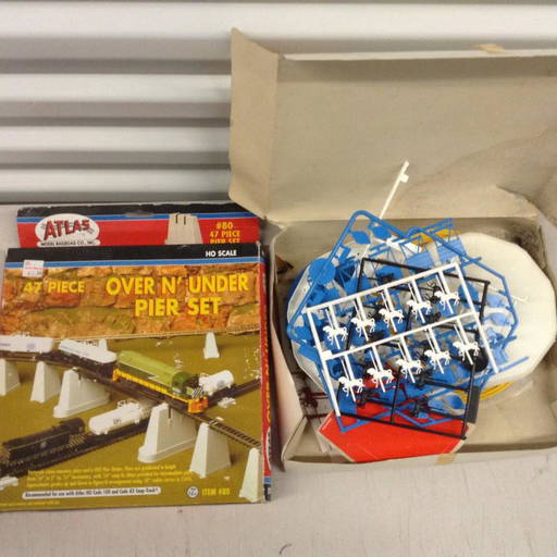 Vintage Model Carousel Never Built And Atlas Train Set