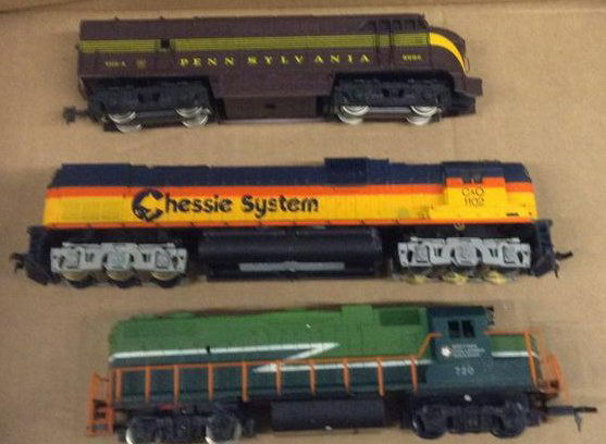 lot of three train engines (1 of 1)