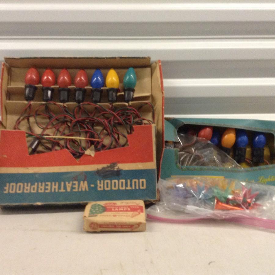 lot of vintage Christmas lights and more: lot of vintage Christmas lights and more