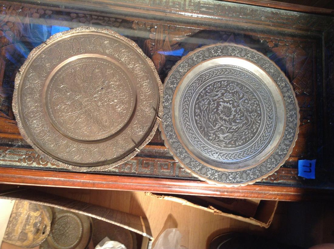 pair of metal ornate wall-hangings 11" (1 of 1)