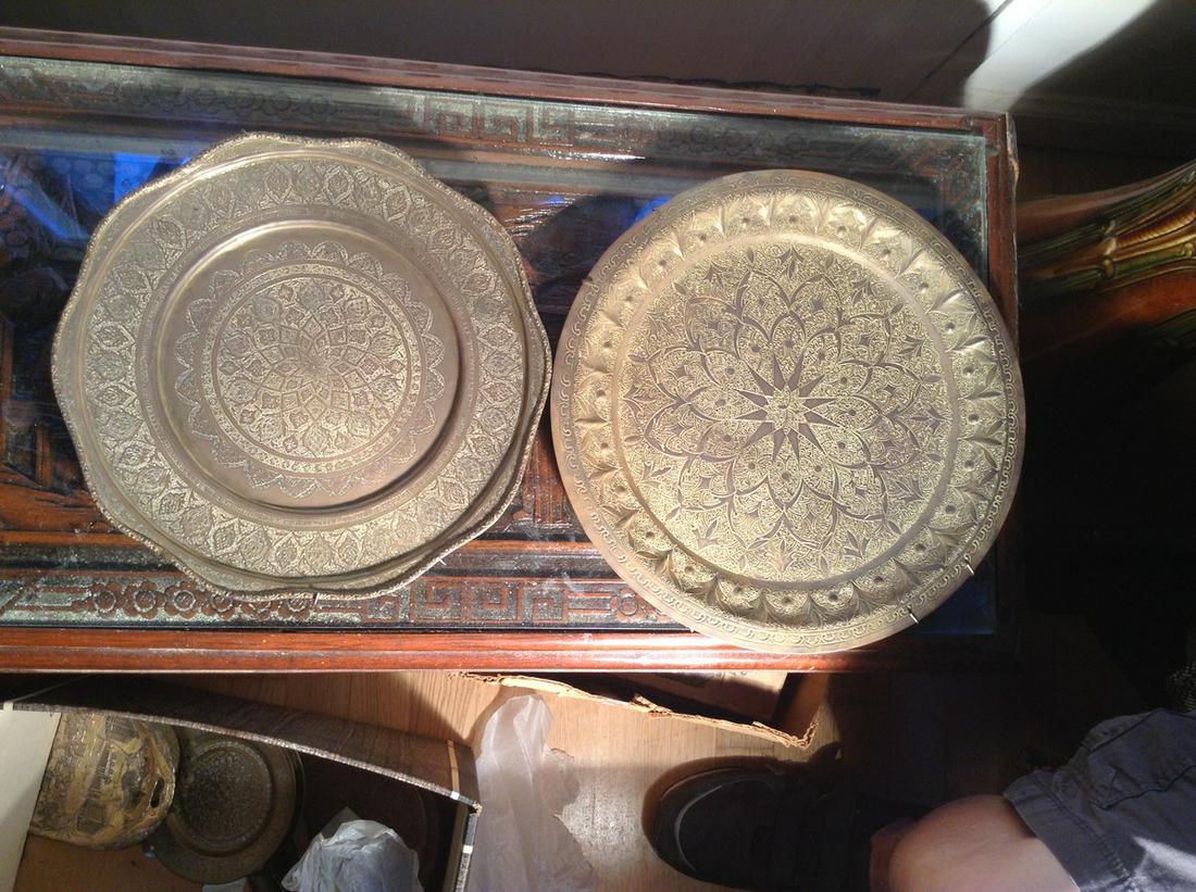 pair of metal ornate wall-hanging large is 13" (1 of 1)