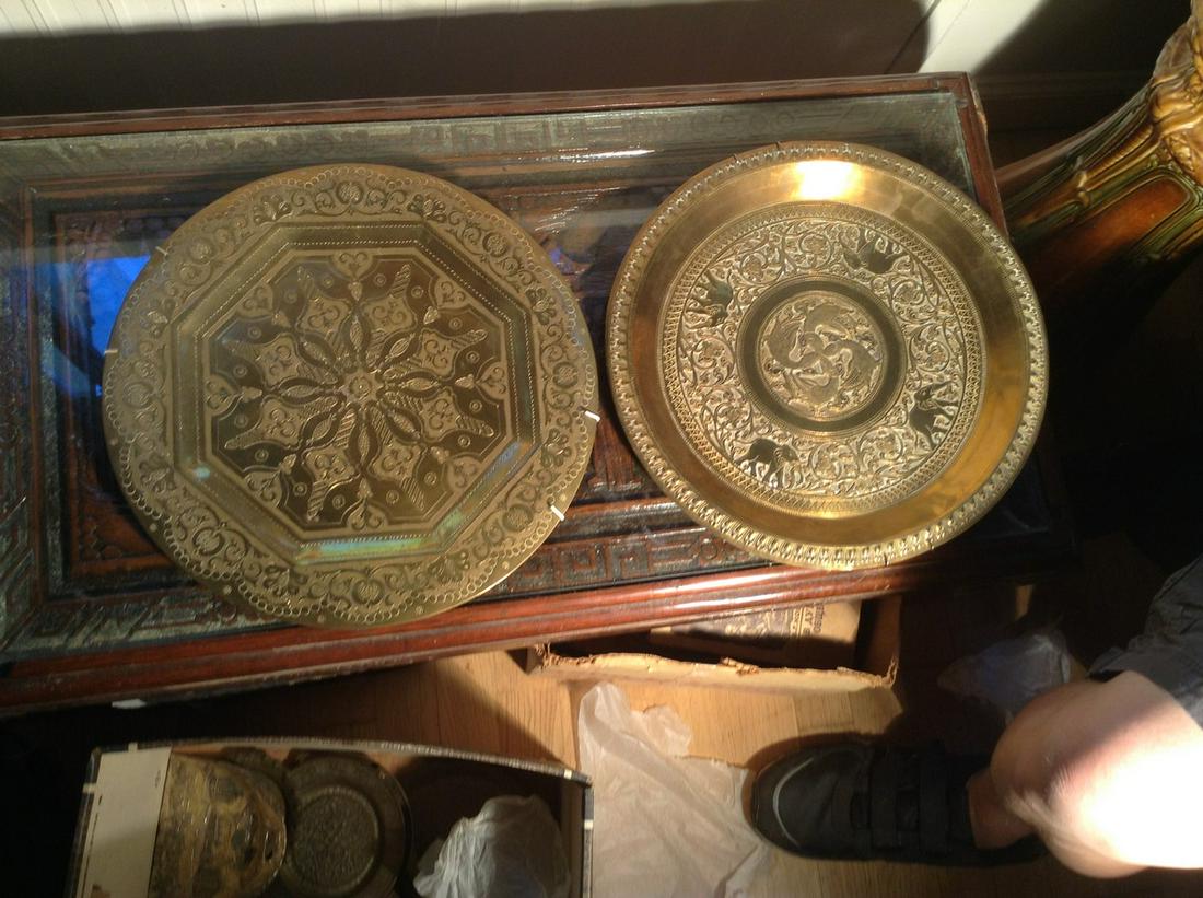 pair of metal ornate wall-hanging large is 13.5" (1 of 1)