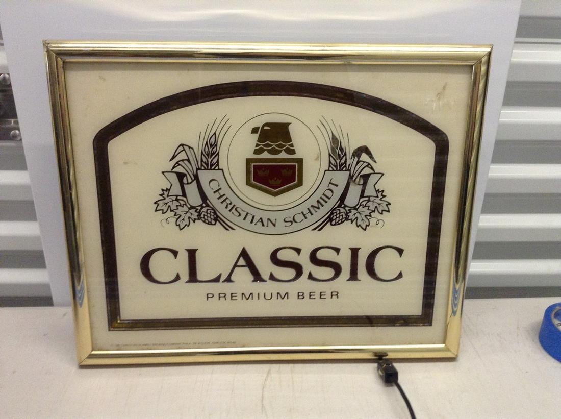 Christian  Schmidt Classic Peer light up sign 19x15 (1 of 1)