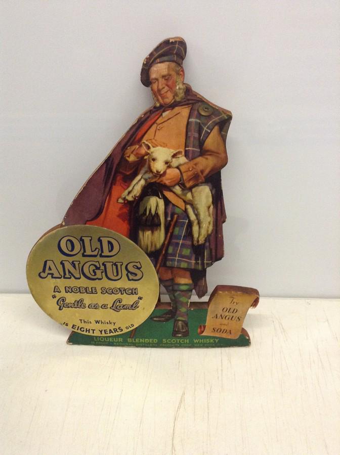 Old Angus advertisement sign 14x11: Old Angus advertisement sign 14x11