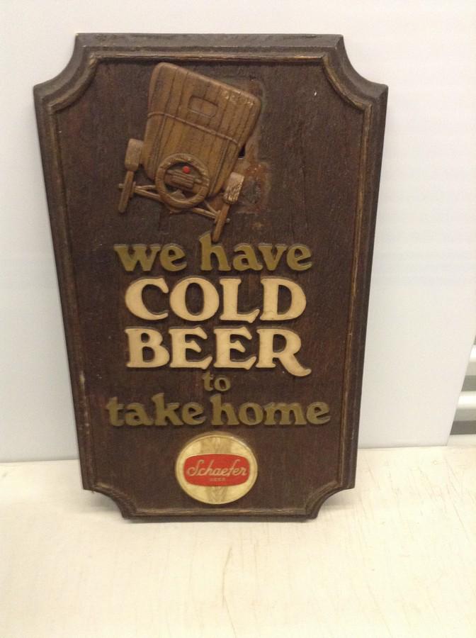 Schafer Beer advertisement sign 21x13: Schafer Beer advertisement sign 21x13