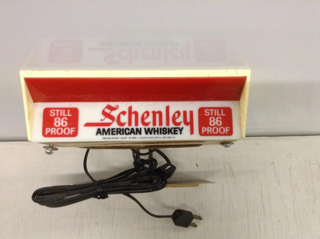 Schenley American Whiskey light up sign with stand 7x2 (1 of 1)