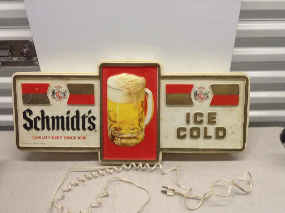 Schmidt's Beer light up vintage advertisement sign (1 of 1)
