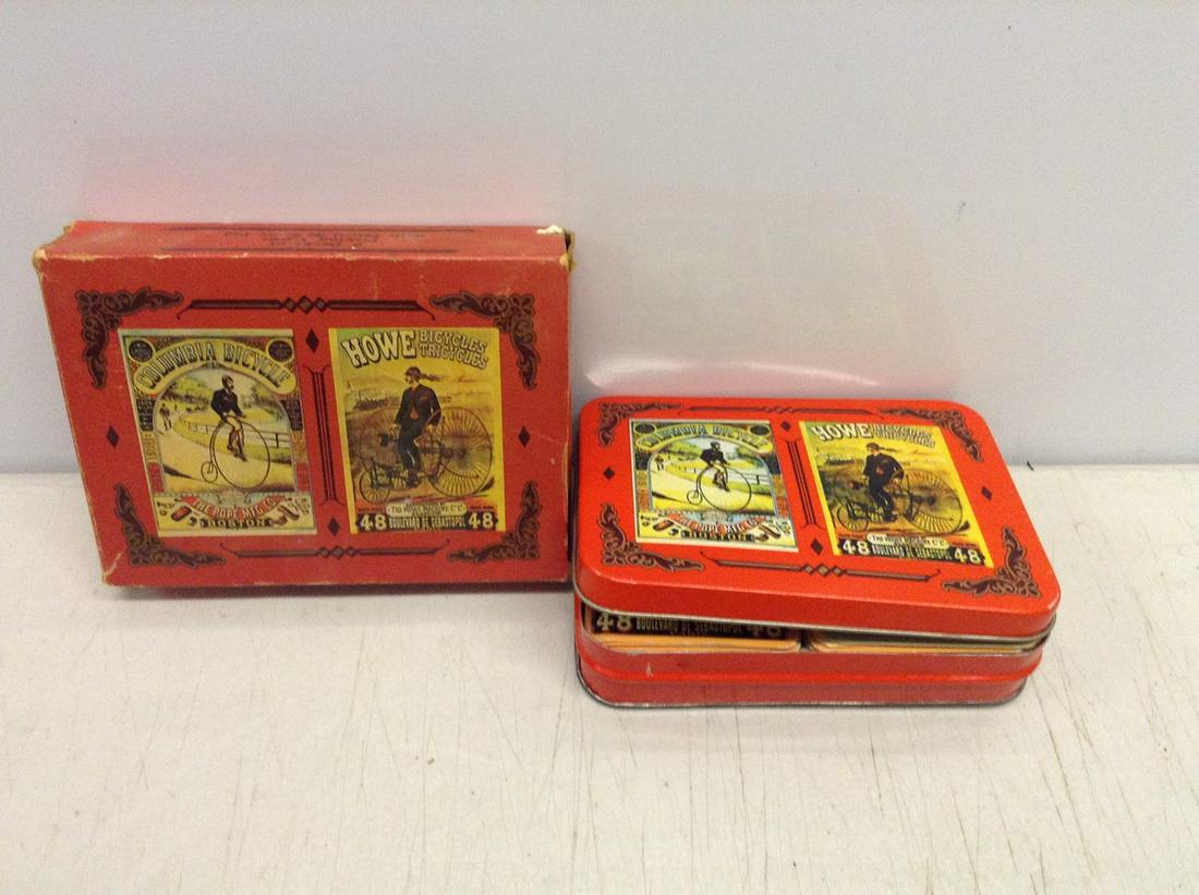 vintage liquor playing cards with tin case (1 of 1)