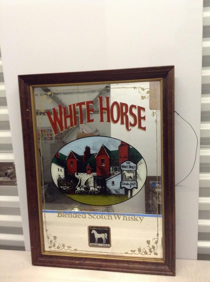 White Horse Mirrored advertisement 19x25 (1 of 1)