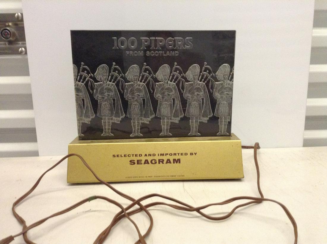 Seagram 100 pipers advertisement sign lighted (1 of 1)