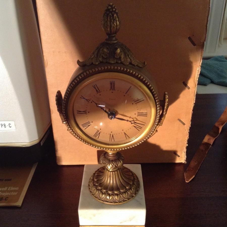 Crest marble base clock: Crest marble base clock