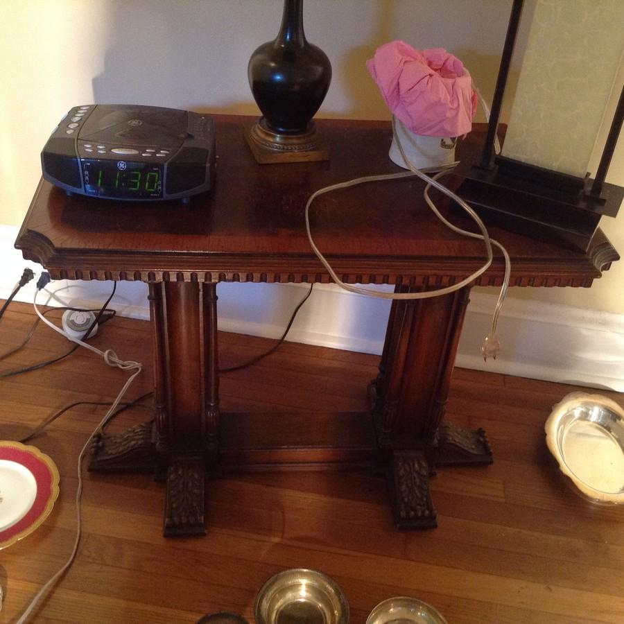 hand carved table: hand carved table