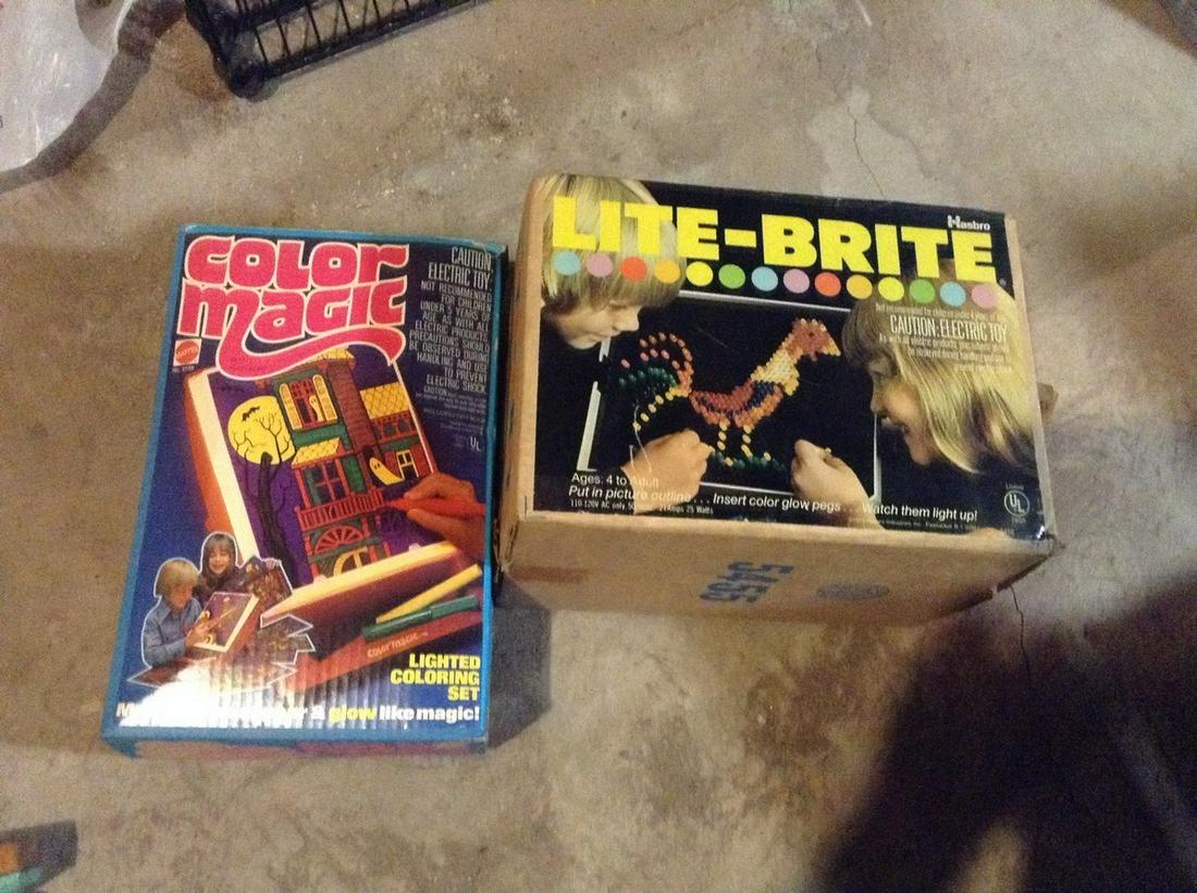late 60 early 70s lite brite color magic in box: late 60 early 70s lite brite color magic in box