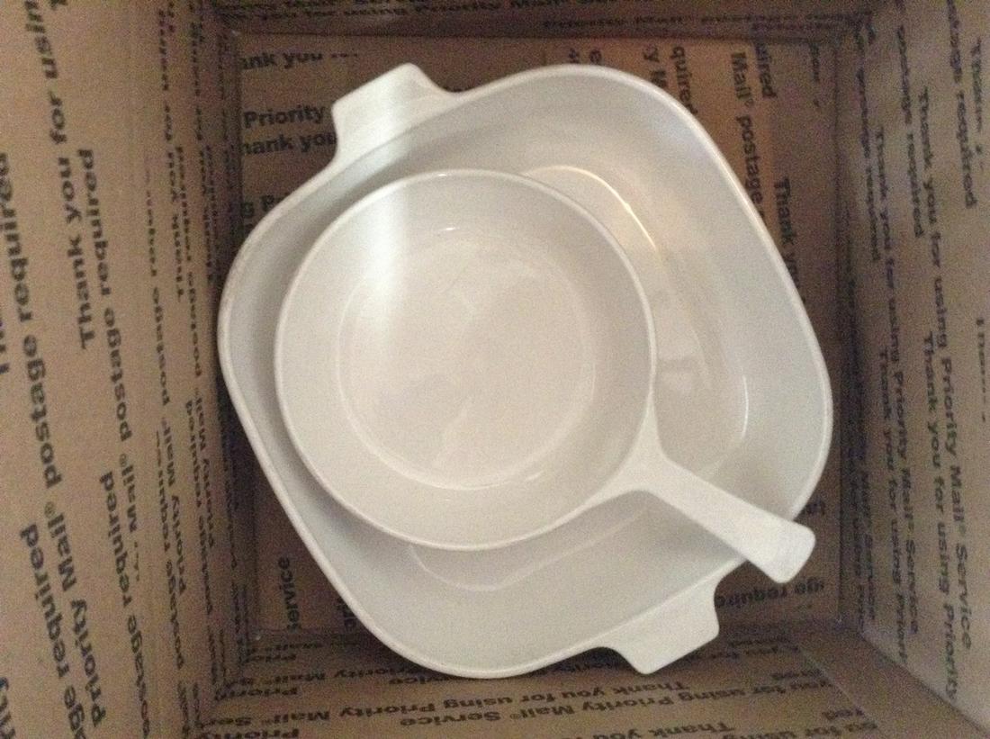 Early Pyrex time dishes: Early Pyrex time dishes