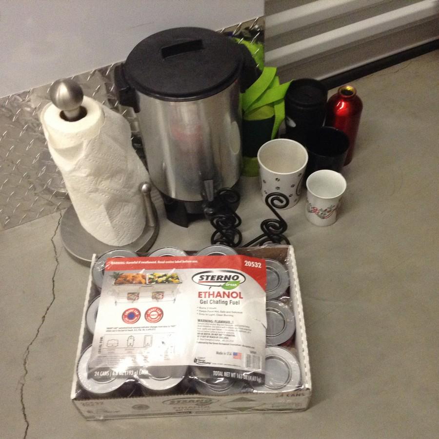 lot of coffee pit, sternos and more: lot of coffee pit, sternos and more