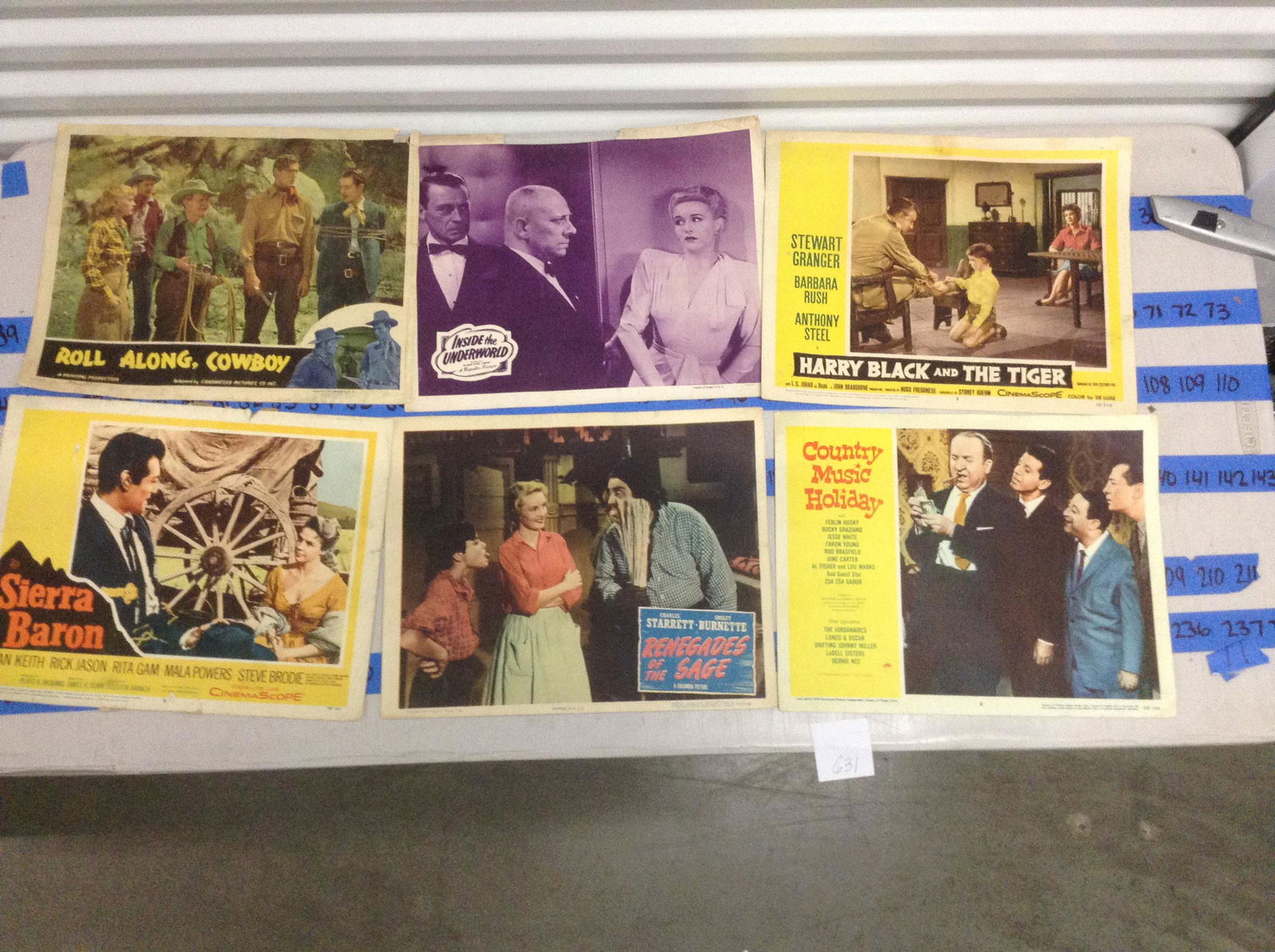 lot of 6 1950's movie lobby cards original CinemaScope (1 of 1)