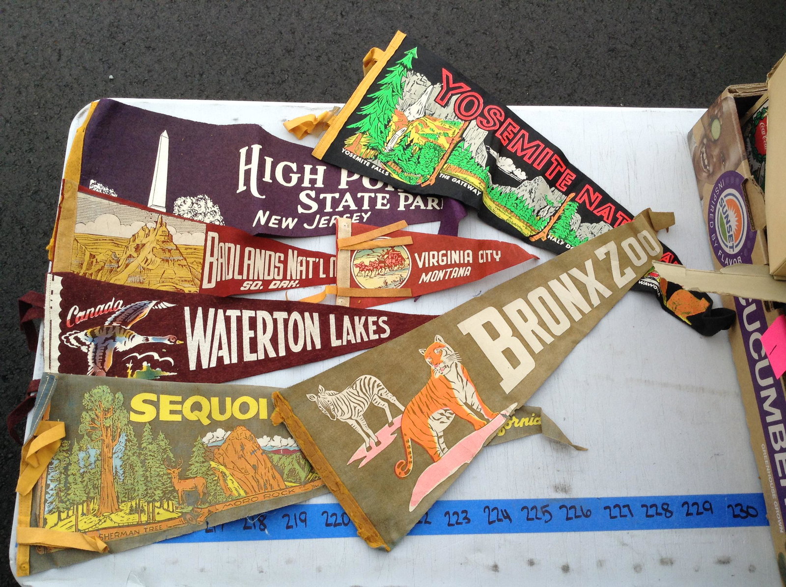 lot of national park vintage pennants and other: lot of national park vintage pennants and other pennants