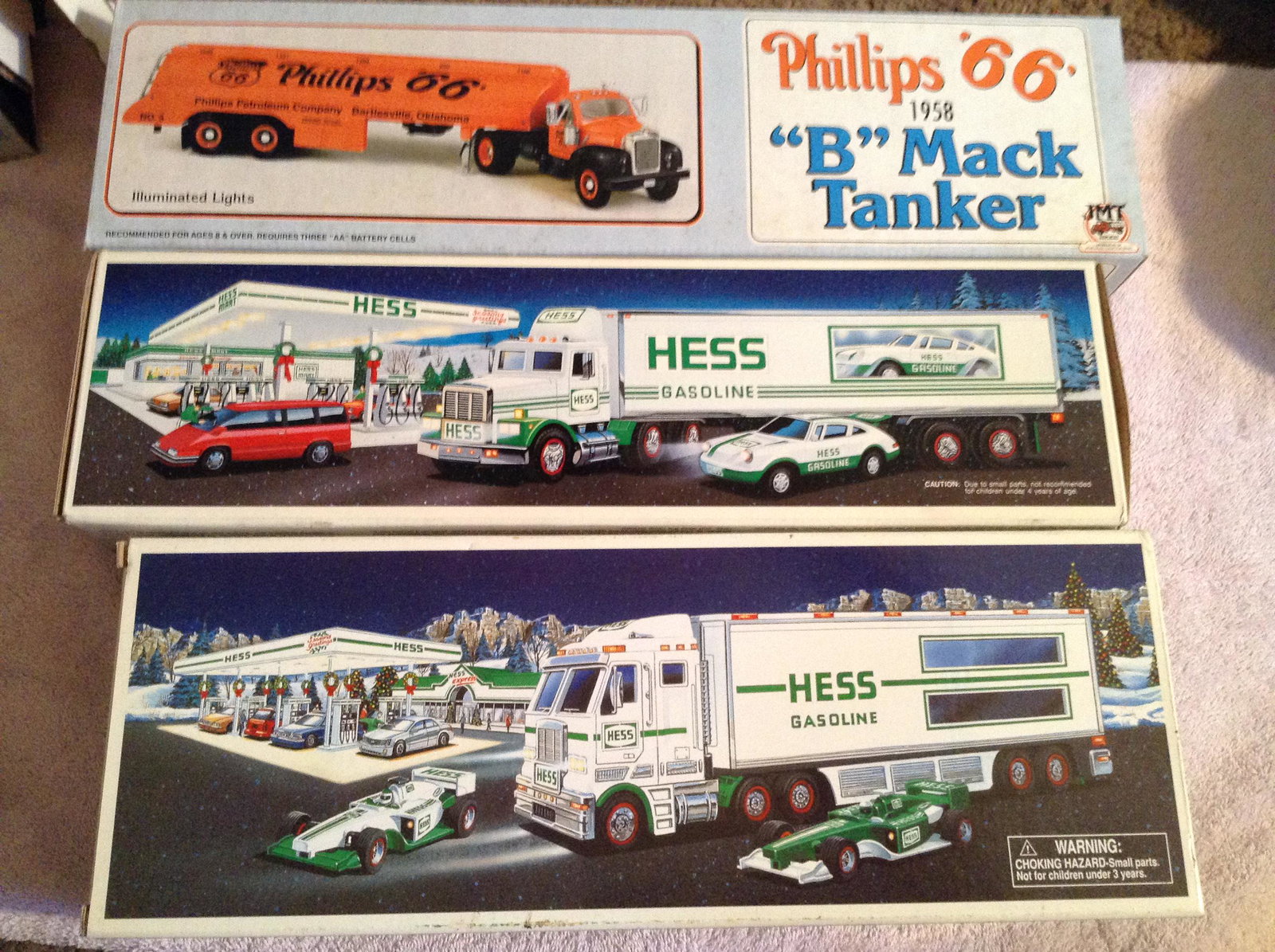 Philips "66" 1958 "B" Mack Tanker and Hess trucks (1 of 1)