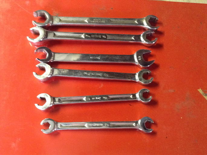 Snap On Tools Line Wrench Set 13/16 Thru 3/8