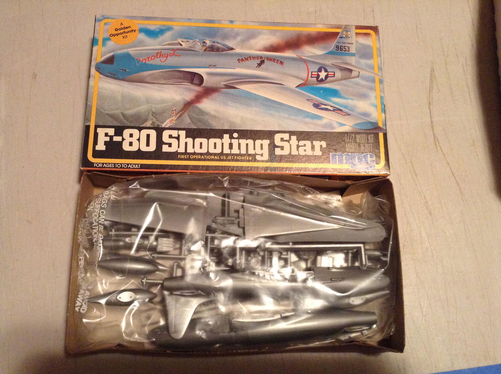 MPC F-80 Shooting Star airplane model never built (1 of 1)