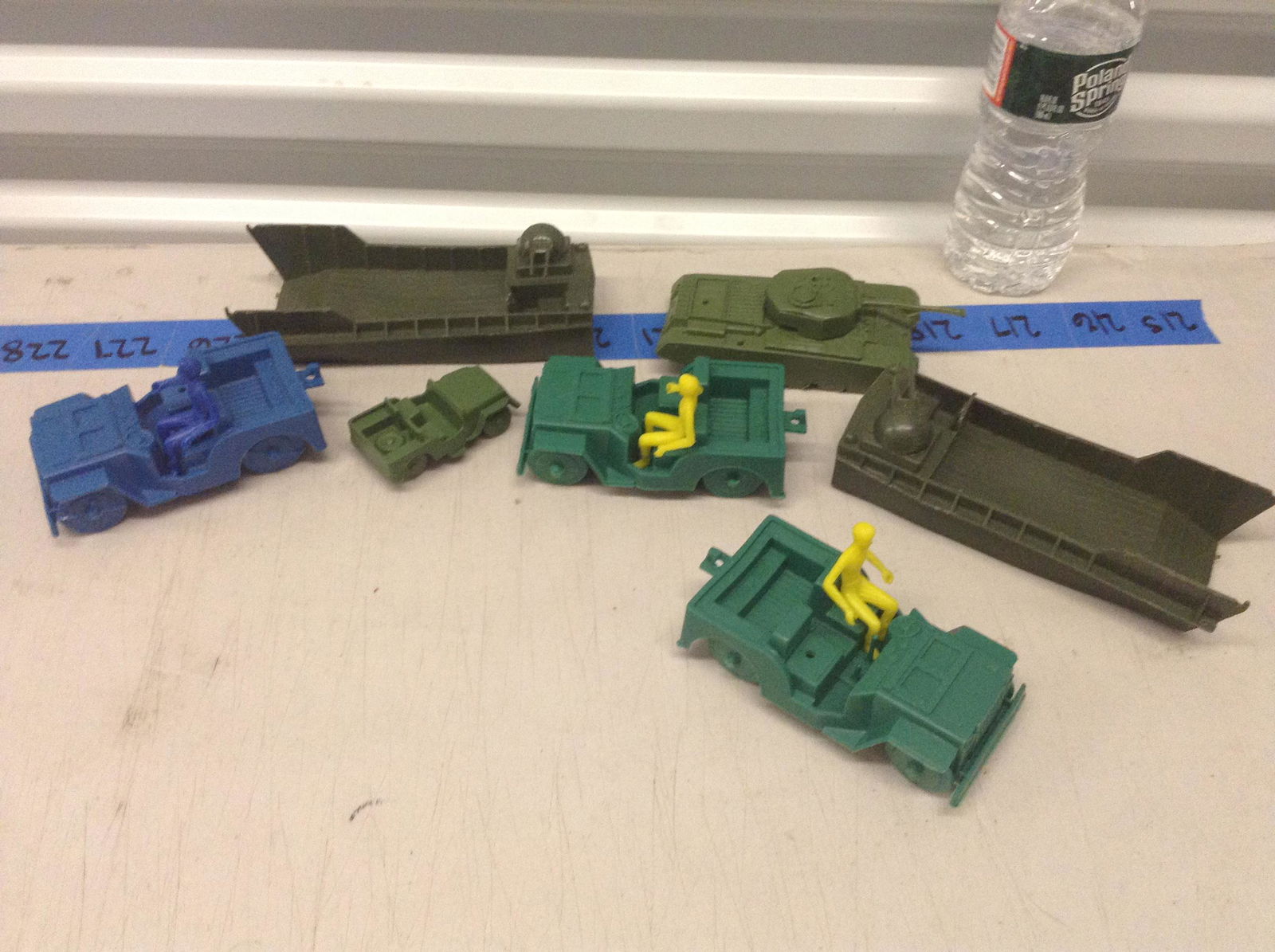 lot of vintage plastic army vehicles (1 of 1)