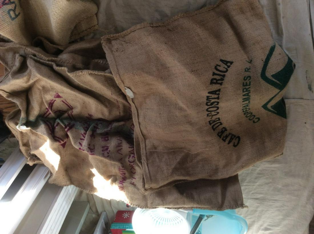 6 large coffee burlaps: 6 large coffee burlaps