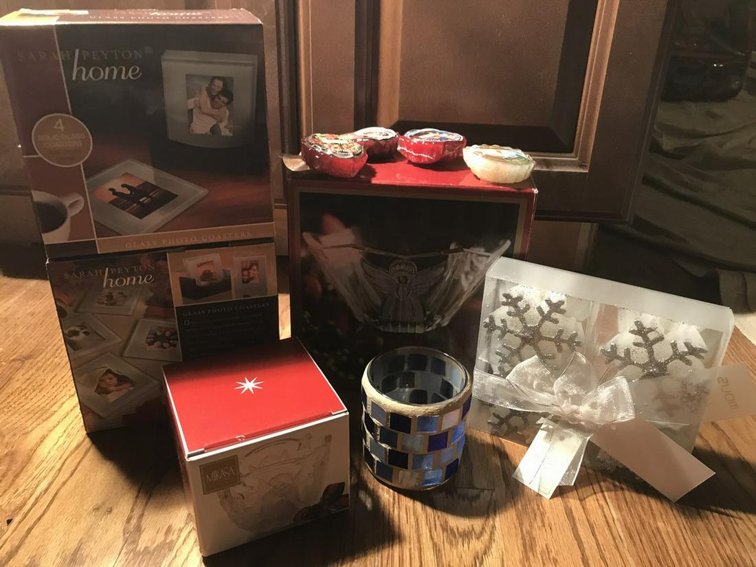 Candy dish, photo coaster set and more: Candy dish, photo coaster set and more