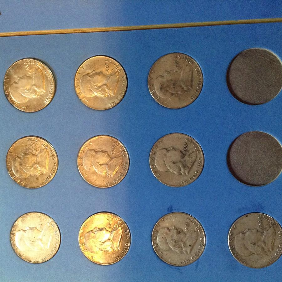 lot of ben franklin half dollars: lot of ben franklin half dollars
