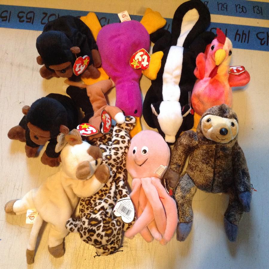 lot of 10 beanie babies: lot of 10 beanie babies