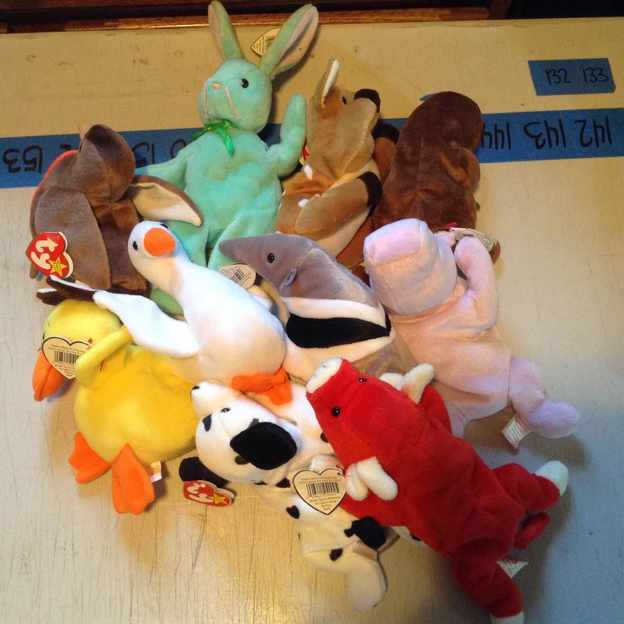 lot of 10 beanie babies: lot of 10 beanie babies